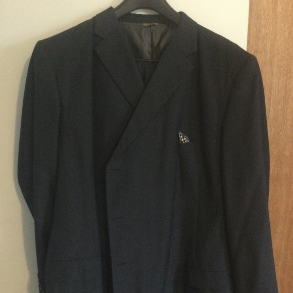 Mens 2 pc Navy Blue suit - Picture 2 of 10